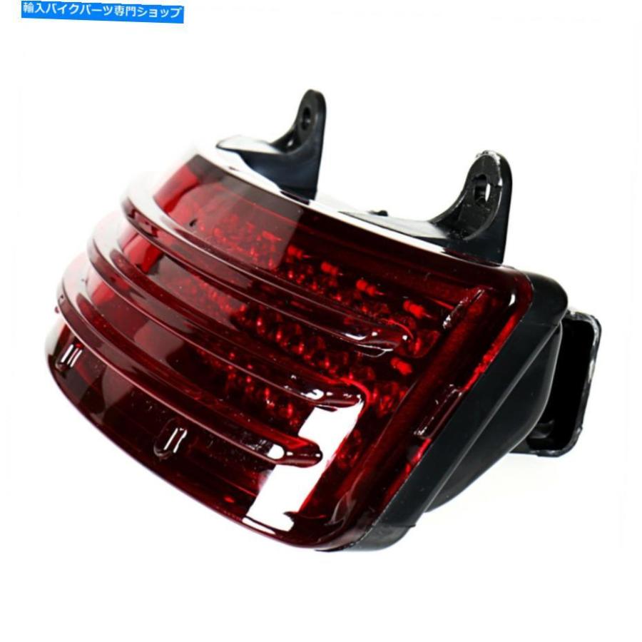 テールライト ハーレーストリートグライド14-18のための赤いトリバーLEDリアテールブレーキフェンダーチップライト Red Tri-Bar LED Rear Tail Brake_2