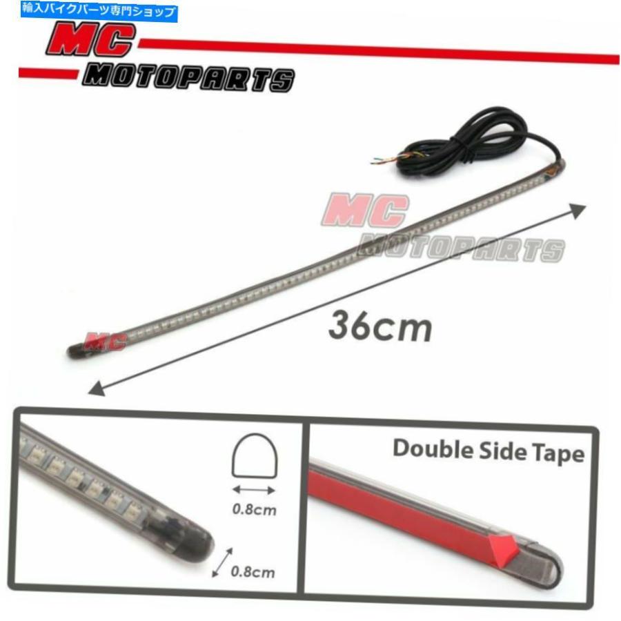 テールライト BMWヤマハのための煙36cm LEDの統合されたターン信号のテールブレーキライトストリップ Smoke 36cm LED Integrated Turn Signal Tail Br