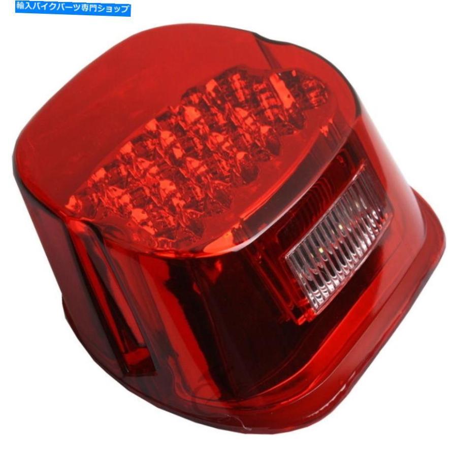 テールライト 赤いLEDテールブレーキライトフィットハーレースポーツスターXL DYNAグライドFXD 1999-2003 01 Red LED Tail Brake Light Fit For Harle