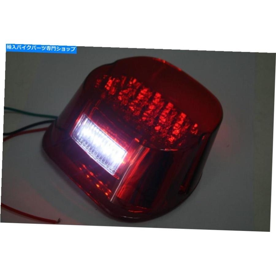 テールライト 赤いLEDテールブレーキライトフィットハーレースポーツスターXL DYNAグライドFXD 1999-2003 01 Red LED Tail Brake Light Fit For Harle_2