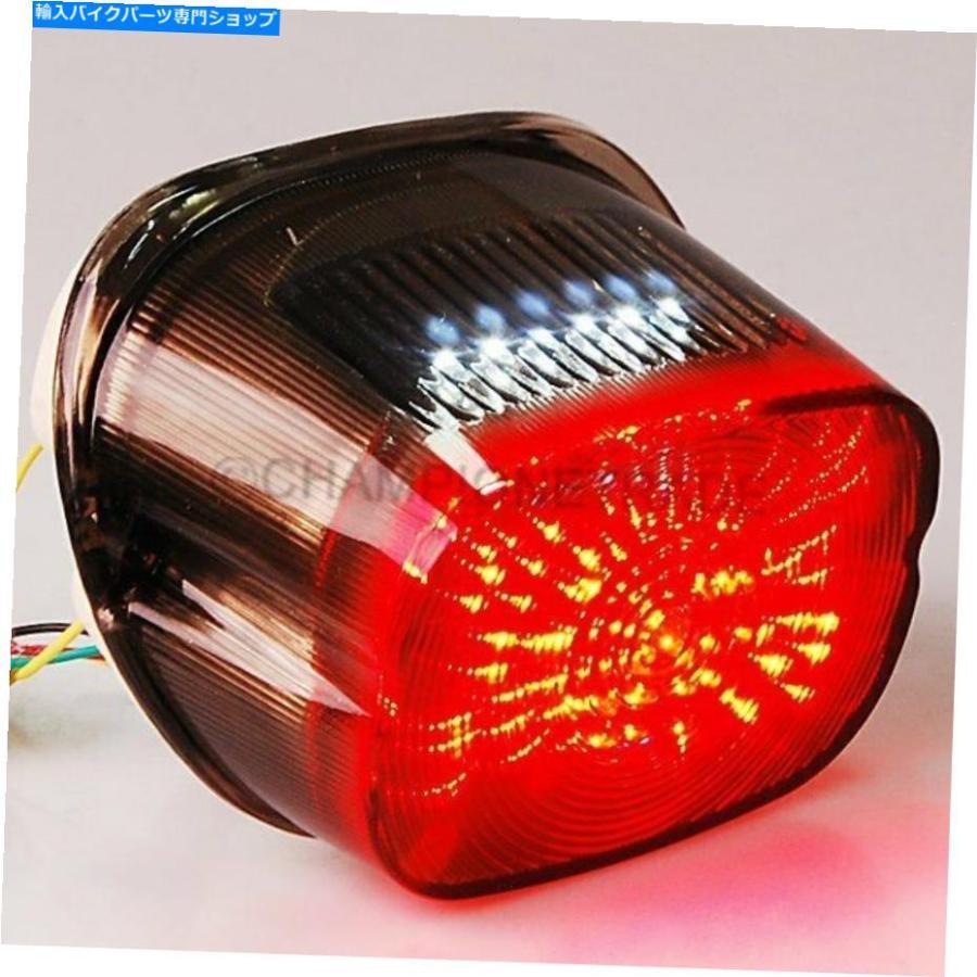 テールライト ハーレーソフトスポーツスターロードキング用スモークLED Taillightブレーキシグナルランプ Smoked LED Taillight Brake Signals Lamp F