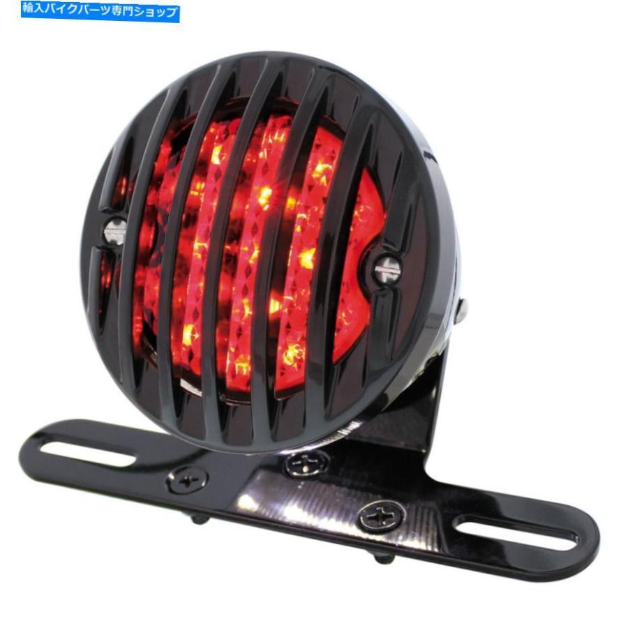 テールランプ ブラックグリルベゼルの自動自転車LEDリアフェンダーテールライト - スモークレンズ Motorcycle LED Rear Fender Tail Light With Black