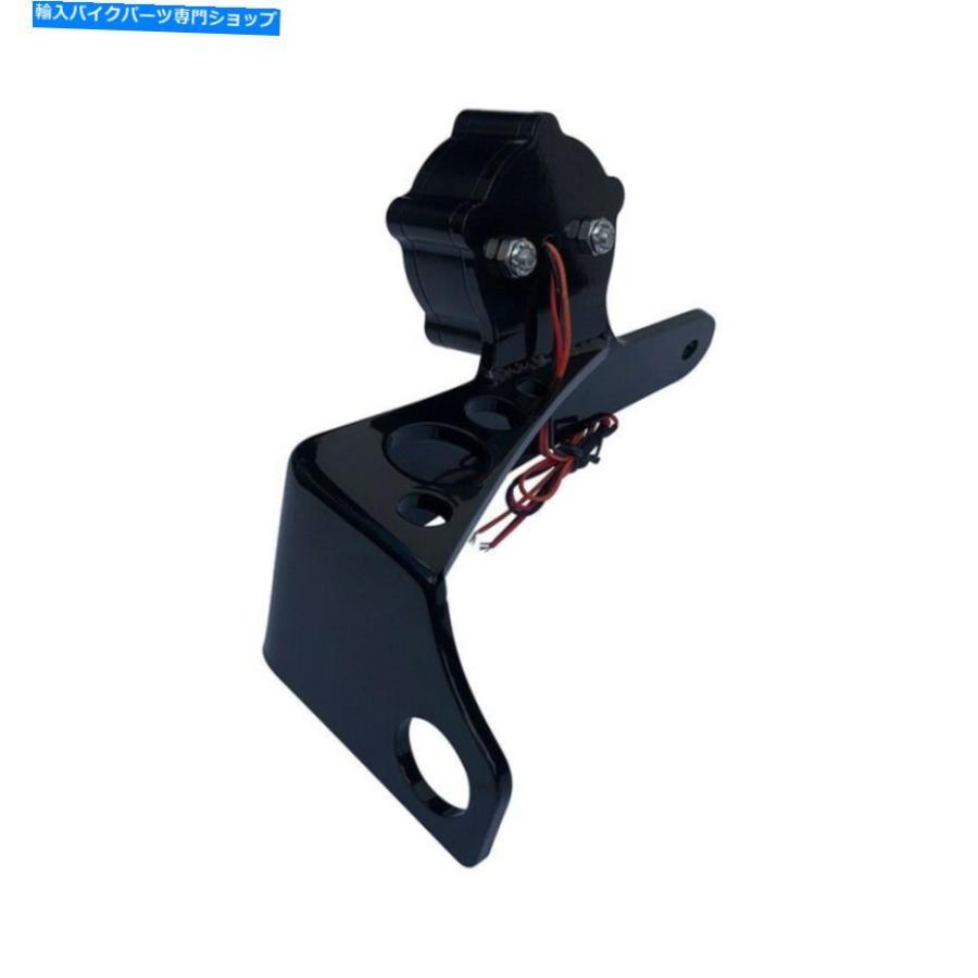 テールライト フォグサイドマウントテールライトライセンスプレートブラックトラス1インチの車軸 Forge Side Mount Tail Light License Plate BLACK T_1