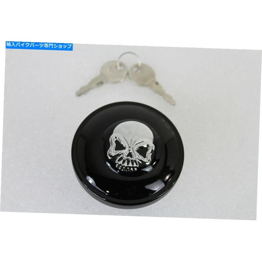 Gas Tank ブラックスカルロッキングスクリューインガスキャップベント199613ハーレーカスタムチョッパーボバー BLACK