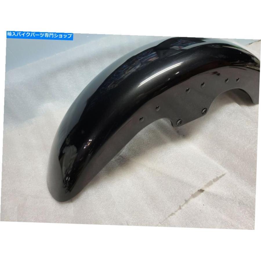 Front Fender ニューブラックパールフロントフェンダーハーリーファットボーイFLSTFバーグストライプOEMファクトリーペイント！ New Black Pearl Fron