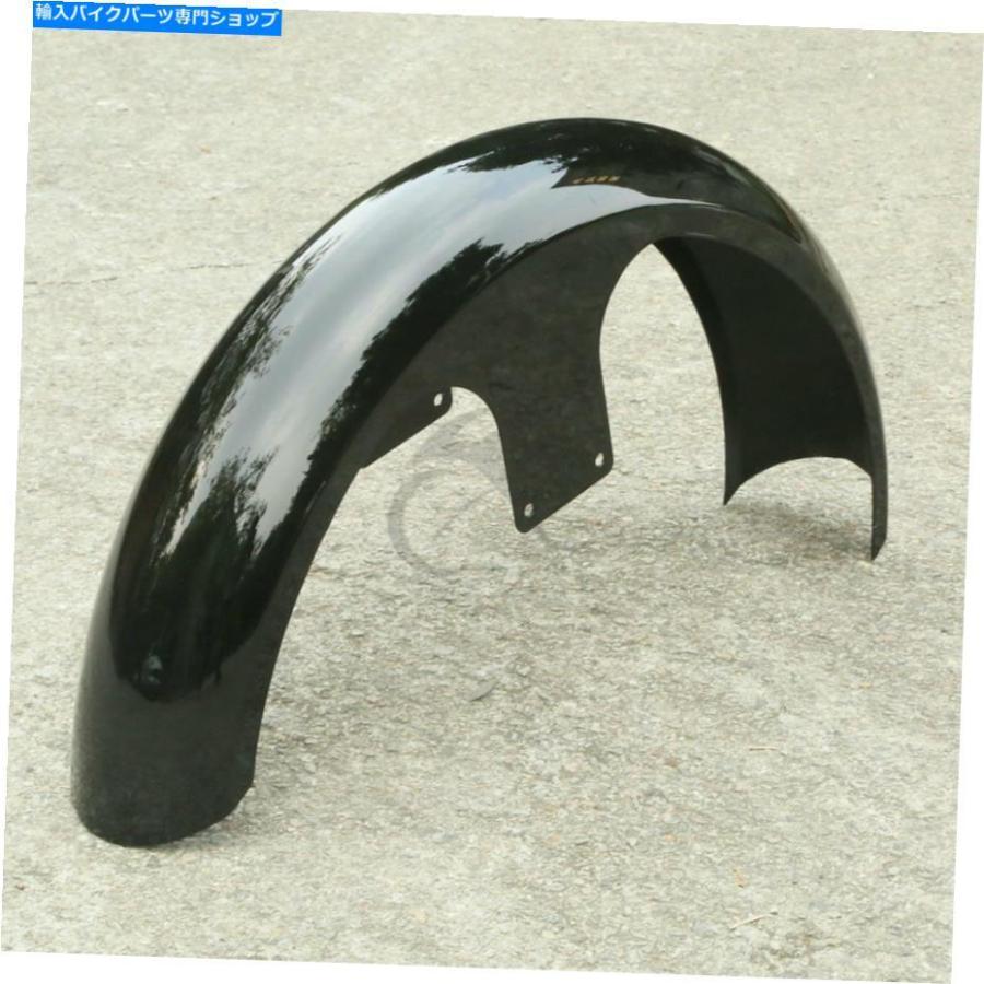 Front Fender ブラック26 \"ラップ6\"フロントフェンダーフィットハーレーツーリングストリートグライドロードキング Black 26\" Wrap 6\" Front Fender F