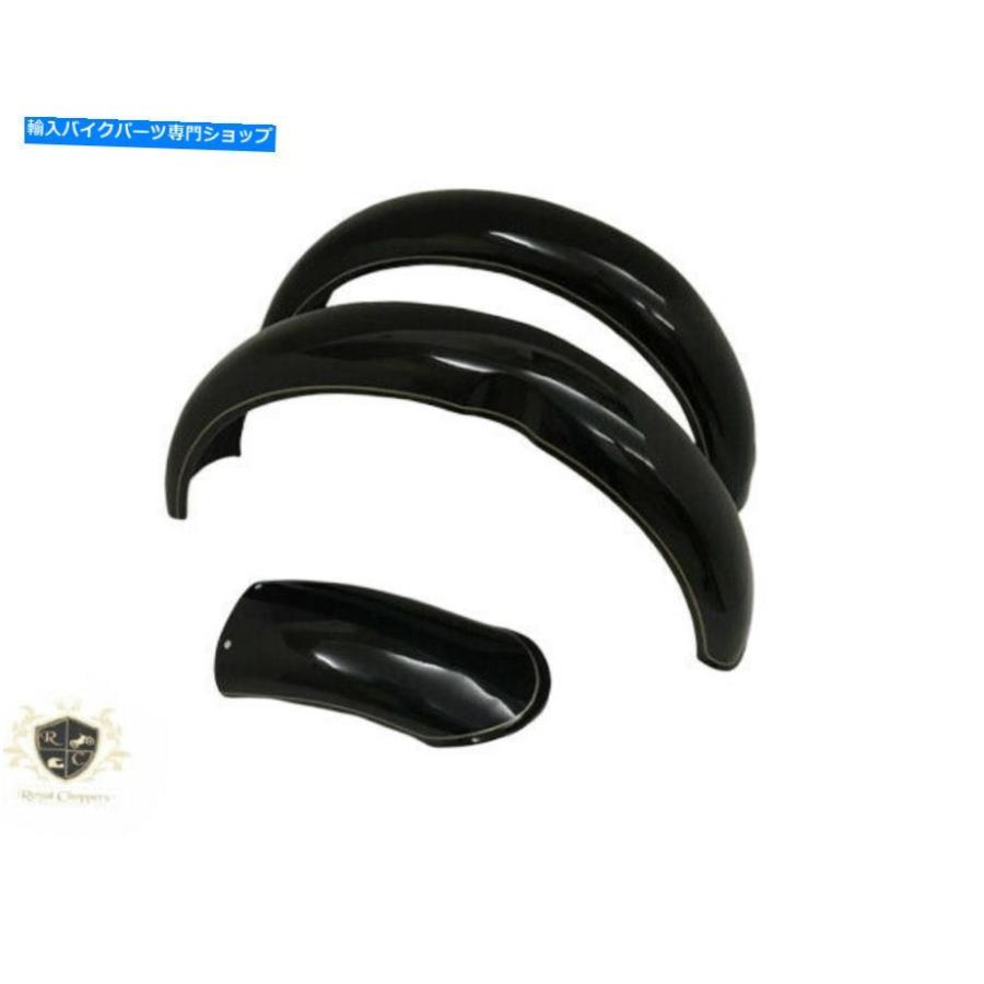 Front Fender ノートンES2ブラック塗装前後のマッドガードセット - （Comaptible） Norton Es2 Black Painted Front And Rear Mudguard Set - (Comapt