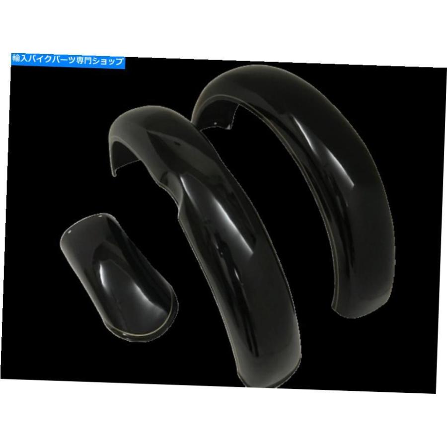 Front Fender ノートンES2ブラック塗装前後のマッドガードセット - （Comaptible） Norton Es2 Black Painted Front And Rear Mudguard Set - (Comapt_1