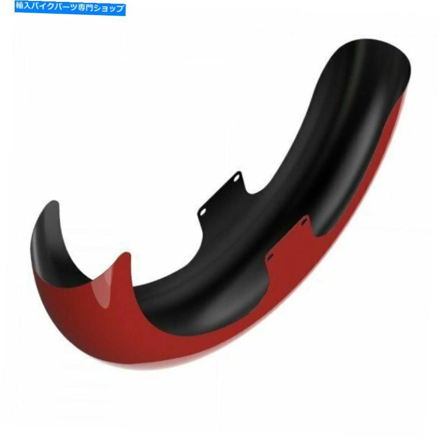 Front Fender Red Hot Sunglo 21 \"ラッパーハガフロントフェンダーフィット86-20ハーレーツーリング Red Hot Sunglo 21\" Reveal Wrapper Hugger Frontの画像