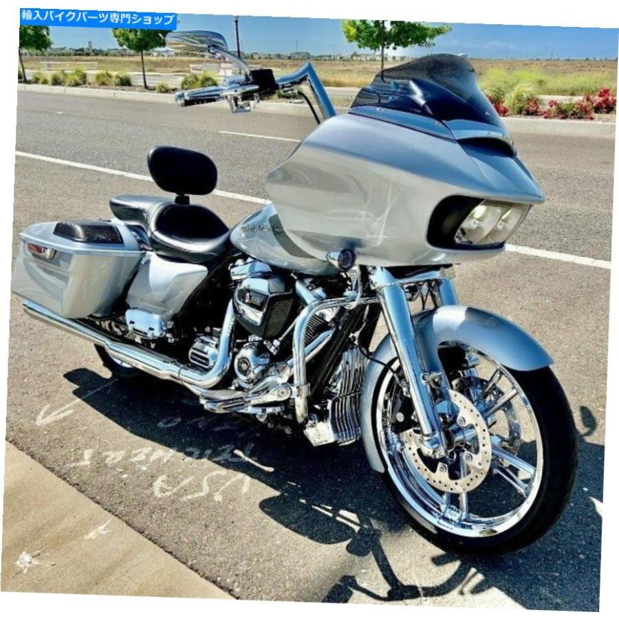Front Fender バラクーダシルバー21 \"86+ハーレーツーリングのラッパーハガフロントフェンダー Baracuda Silver 21\" Reveal Wrapper Hugger Front Fenの画像