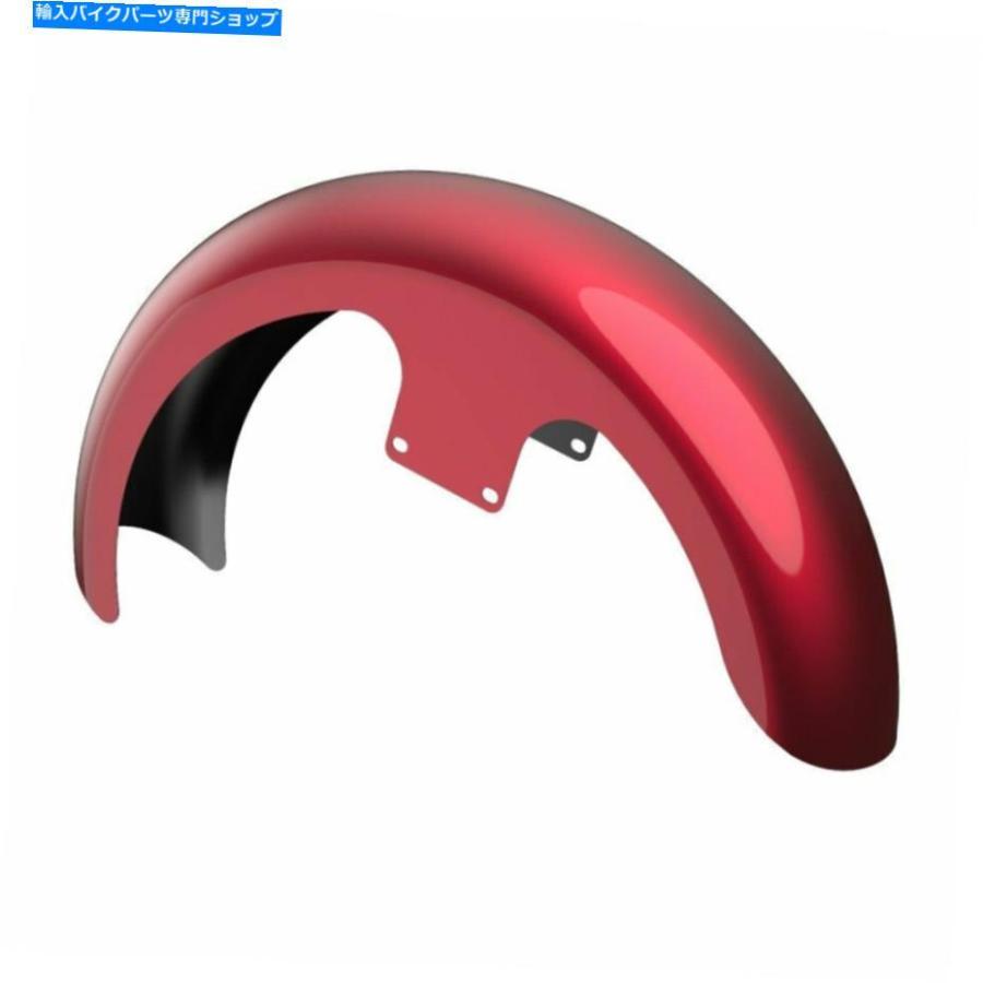 Front Fender Velocity Red Sunglo 21 \"86+ハーリーHDのラッパーハガフロントフェンダー Velocity Red Sunglo 21\" Reveal Wrapper Hugger Front Fendeの画像