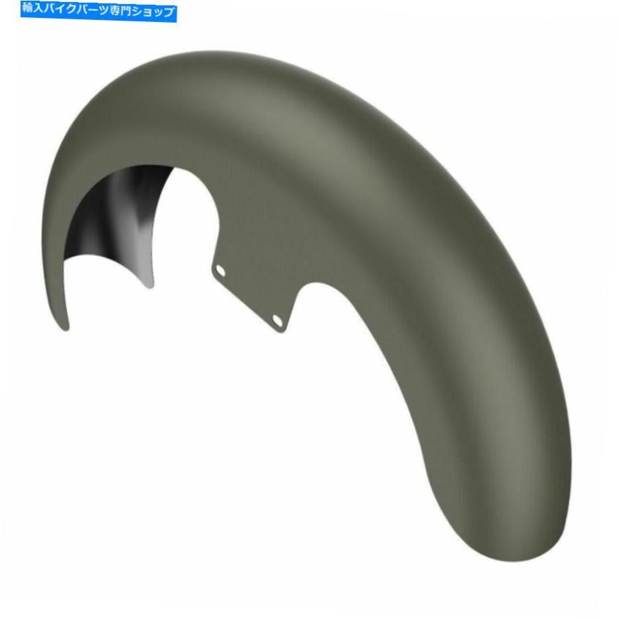 Front Fender 産業灰色のデニム21 \"86+ハーレーのためのラッパーハガフロントフェンダー Industrial Gray Denim 21\" Reveal Wrapper Hugger Front Fenの画像