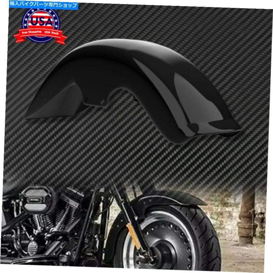 Front Fender オートバイ光沢の黒いフロントフェンダーマッドガードフィットハーレーソフトボーイ06-17 Motorcycle Gloss Black Front Fender Mudguar