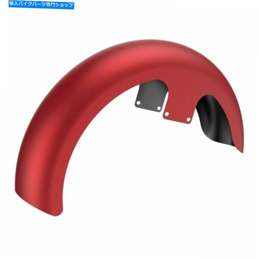 Front Fender 邪悪な赤いデニム21 \"86+ハーレーツーリングのためのラッパーハガフロントフェンダー Wicked Red Denim 21\" Reveal Wrapper Hugger Fronの画像