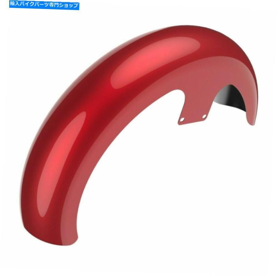 Front Fender 邪悪な赤（光沢）21 \"86+ハーレーのラッパーハガフロントフェンダー Wicked Red (Glossy) 21\" Reveal Wrapper Hugger Front Fender Forの画像