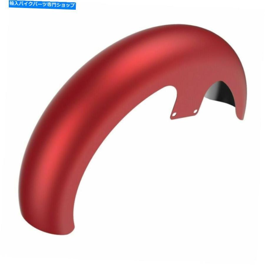 Front Fender 邪悪な赤いデニム21 \"86+ハーレーダビッドソンのためのラッパーハガフロントフェンダー Wicked Red Denim 21\" Reveal Wrapper Hugger Frの画像