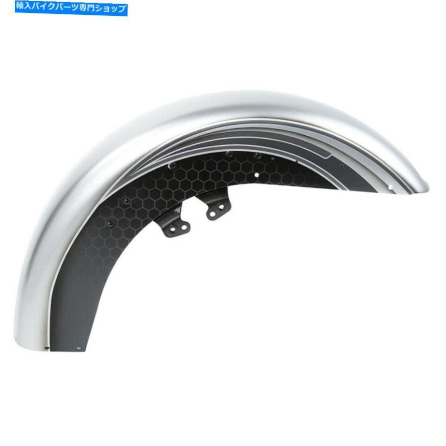 Front Fender CVOストリートロードグライド18シルバー/ブラックハニカムフェード14-21 Front Fender Fit For CVO Street Road Glide 18 Silver/Black