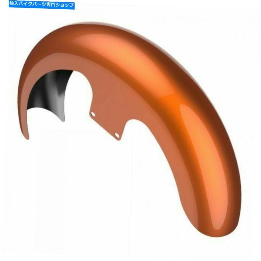 Front Fender オレンジウィスキー21 \"86+ハーレーフランツーリングのためのラッパーハガフロントフェンダー Amber Whiskey 21\" Reveal Wrapper Huggerの画像