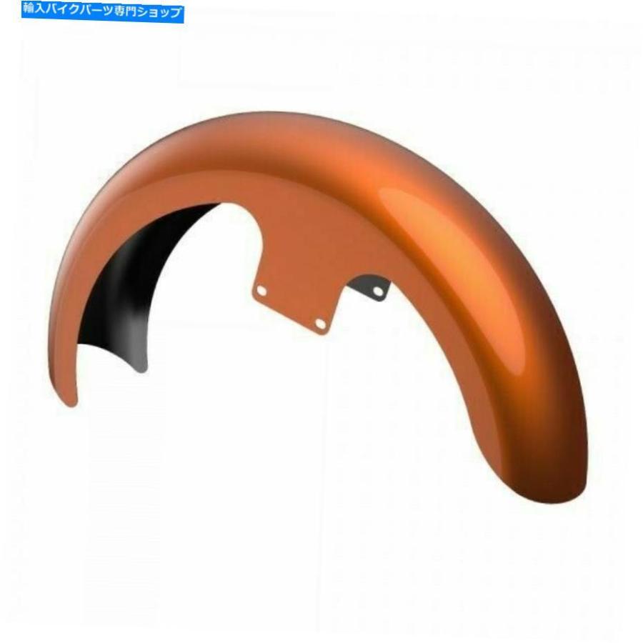 Front Fender オレンジウィスキー21 \"86+ハーレーフランツーリングのためのラッパーハガフロントフェンダー Amber Whiskey 21\" Reveal Wrapper Huggerの画像
