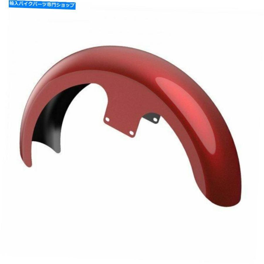 Front Fender Ember Red Sunglo 21 \"86-20ハーレーツーリングのためのラッパーハガフロントフェンダーを明るくする Ember Red Sunglo 21\" Reveal Wrapの画像
