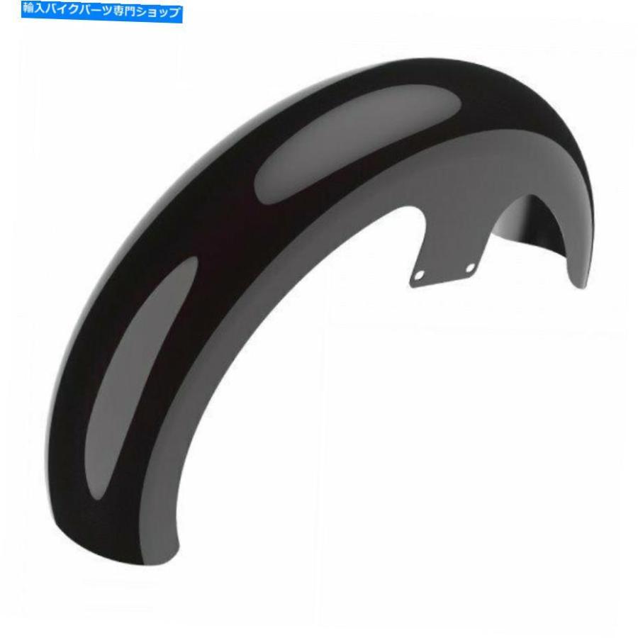 Front Fender Blacked Cayenne 21 \"86-20ハーレーツーリングのためのラッパーハガフロントフェンダー Blackened Cayenne 21\" Wrapper Hugger Front Feの画像