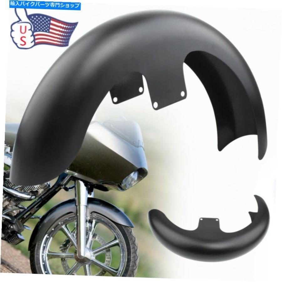 Front Fender 21 \"ハーレーツーリングElectra Street Glide Baggersのためのラップマットブラックフロントフェンダー 21\"Wrap Matte Black Front Fend