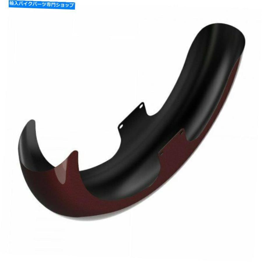 Front Fender Mysterious Red Sunglo 21 \"86-20ハーリーのためのラッパーハガフロントフェンダーを明るくする Mysterious Red Sunglo 21\" Reveal Wrapの画像