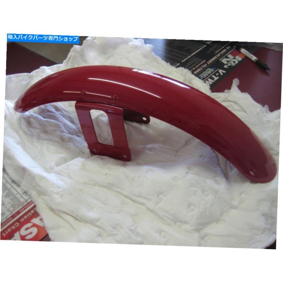 Front Fender ハーレー本物の赤いフロントフェンダーXL / FXD 19 "39mm狭いグライド58998-02bbn Harley Real Red Front Fender XL/FXD 19" 39mm Narro