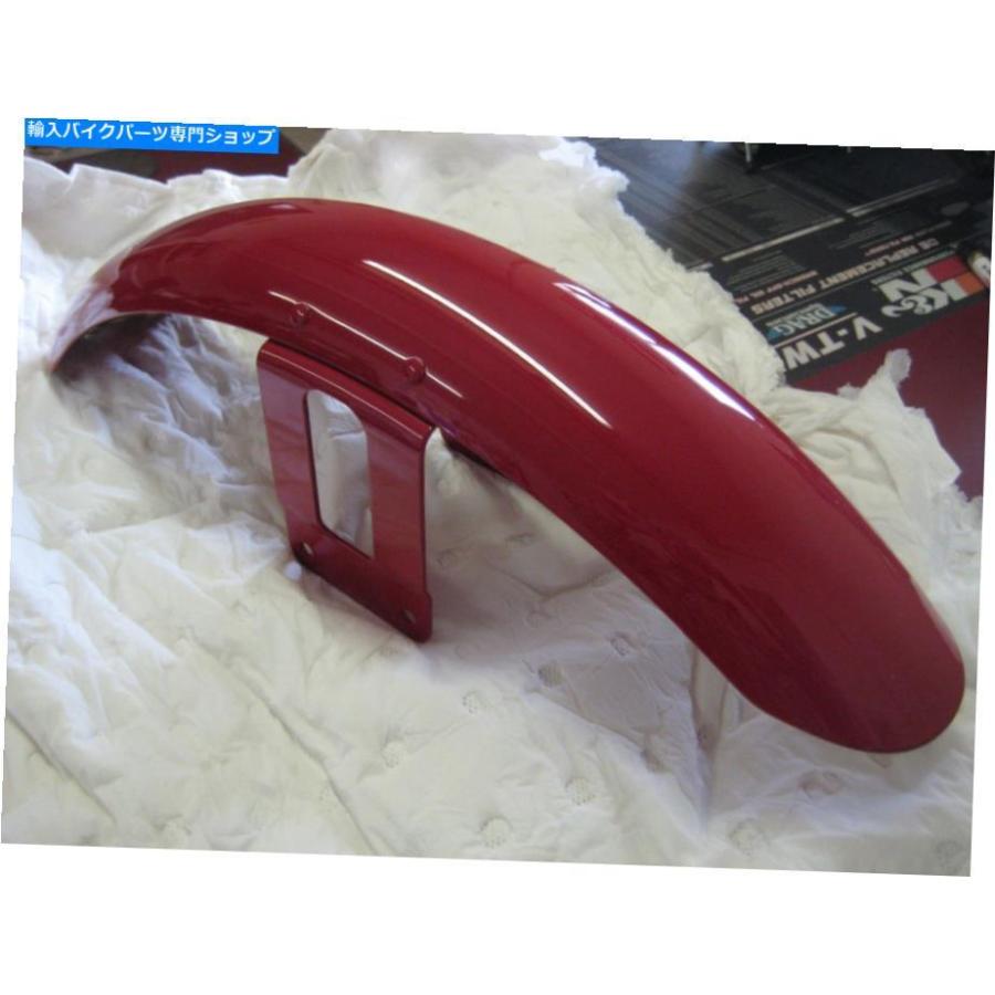 Front Fender ハーレー本物の赤いフロントフェンダーXL / FXD 19 "39mm狭いグライド58998-02bbn Harley Real Red Front Fender XL/FXD 19" 39mm Narro