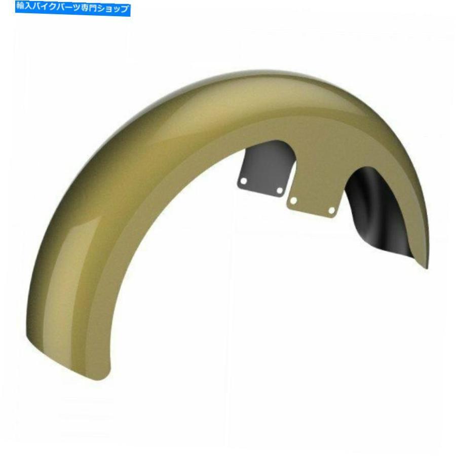 Front Fender オリーブゴールド21 \"ラッパーハガフロントフェンダーフィット86-20ハーレーツーリング Olive Gold 21\" Reveal Wrapper Hugger Front Feの画像