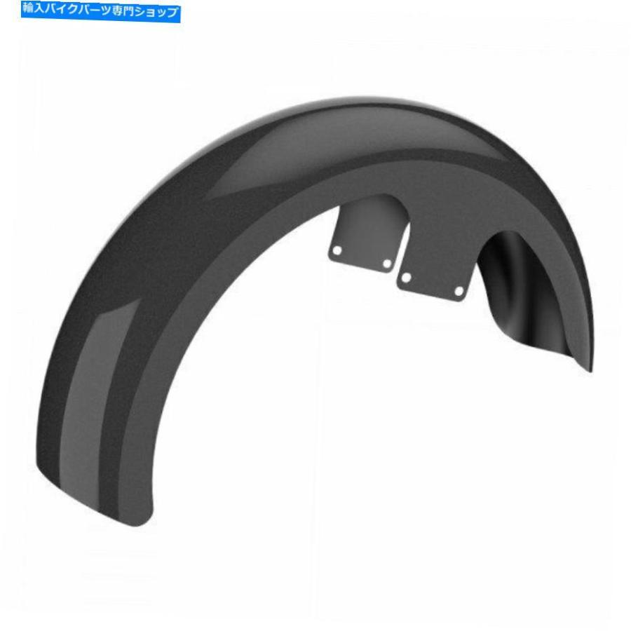 Front Fender ブラッククォーツ21 \"86-20ハーレーフルツーリングのためのラッパーハガフロントフェンダー Black Quartz 21\" Reveal Wrapper Hugger Frの画像