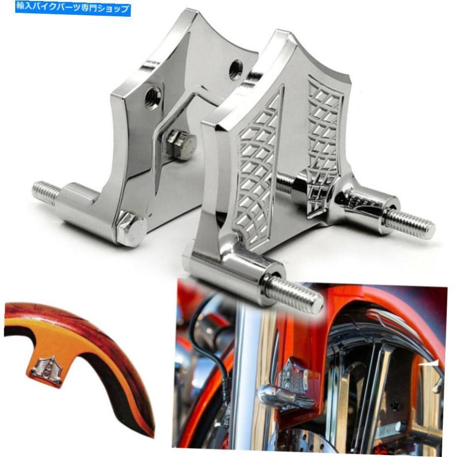 Front Fender 1.25 \"5.50\"" Fender 21 \""ハーレーツーリング84-13のためのフロントフェンダーブラケットスペーサー 1.25\"" Front Fender Brackets Spacer"