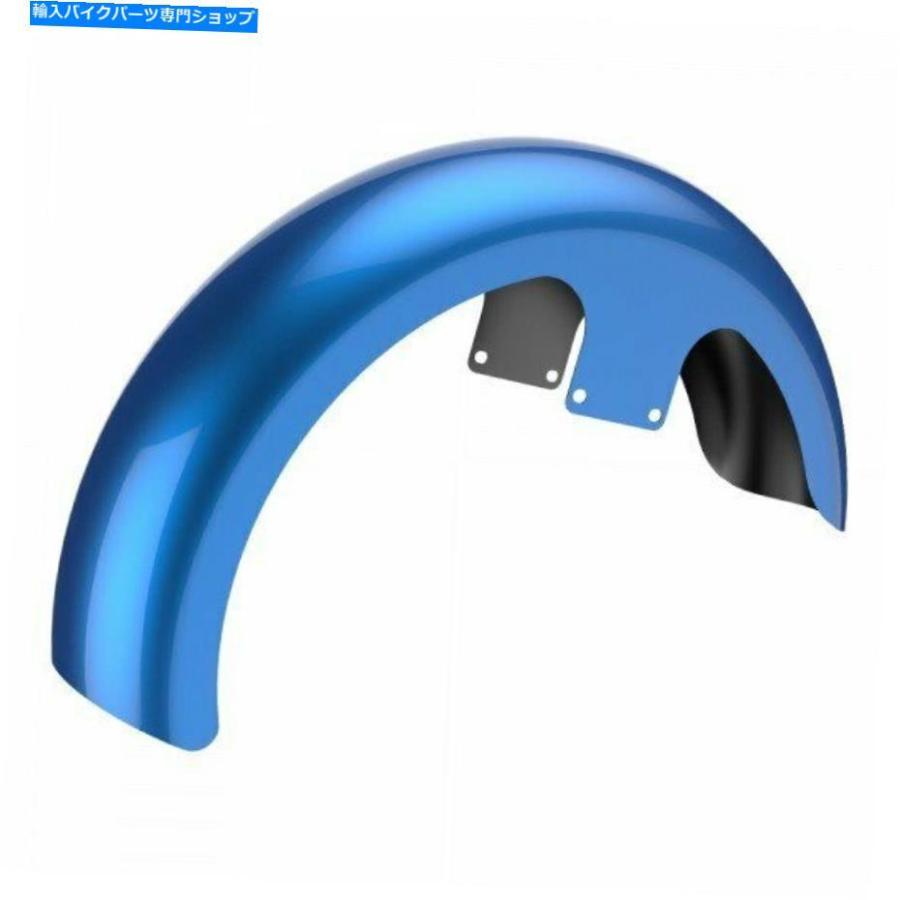 Front Fender 電気青21 \"86-20ハーレーツーリングのためのラッパーハガフロントフェンダー Electric Blue 21\" Reveal Wrapper Hugger Front Fender Foの画像