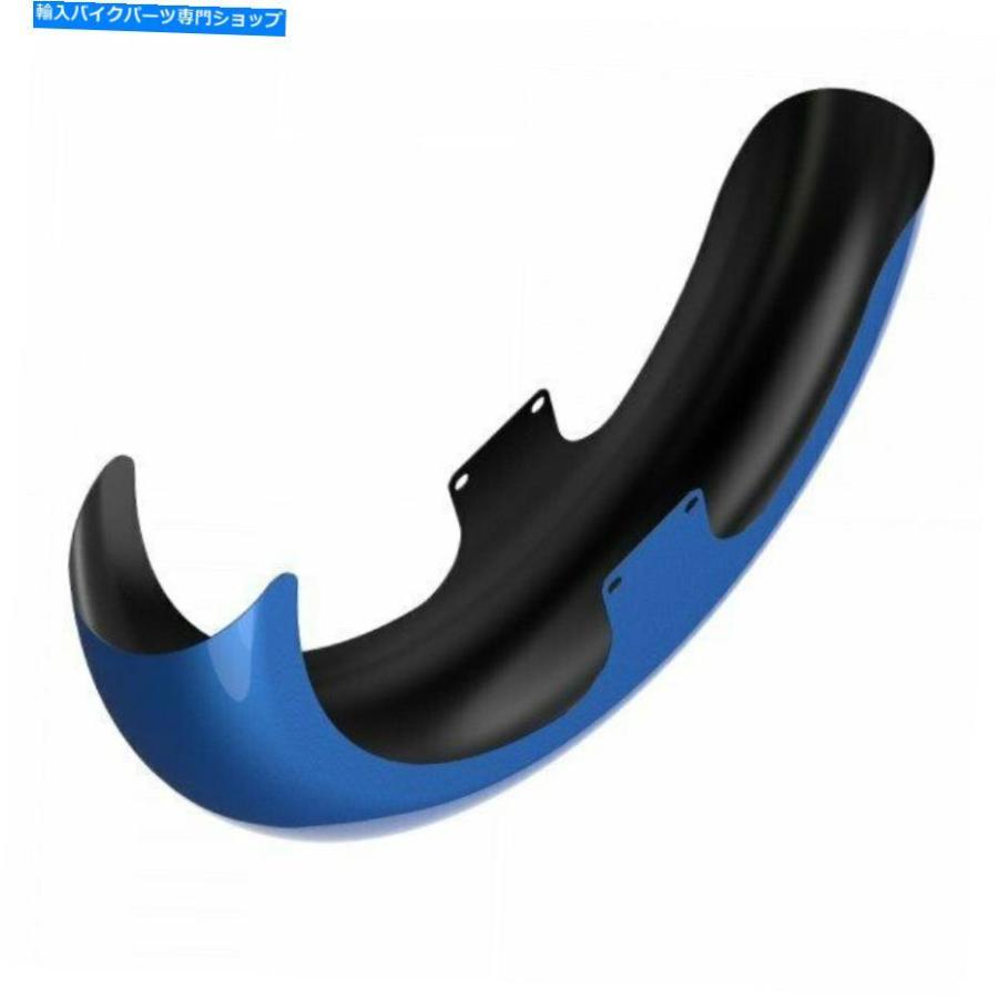 Front Fender 電気青21 \"86-20ハーレーツーリングのためのラッパーハガフロントフェンダー Electric Blue 21\" Reveal Wrapper Hugger Front Fender Foの画像