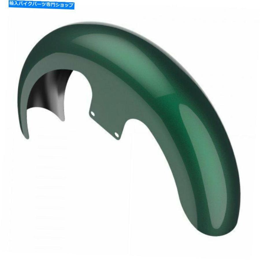 Front Fender ディープジェイドパール21 \"ラッパーハガフロントフェンダーフィット86-20ハーリー Deep Jade Pearl 21\" Reveal Wrapper Hugger Front F