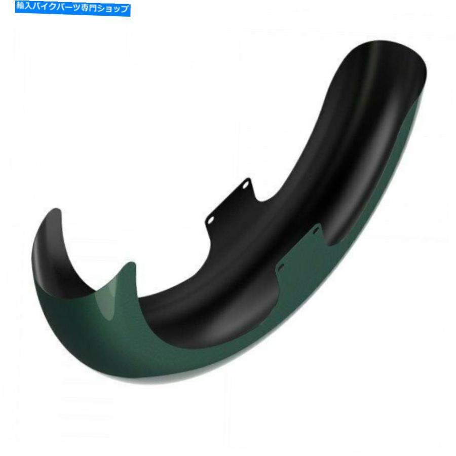 Front Fender ディープジェイドパール21 \"ラッパーハガフロントフェンダーフィット86-20ハーリー Deep Jade Pearl 21\" Reveal Wrapper Hugger Front Fの画像