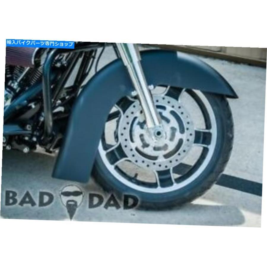 Front Fender 21inの拷問台の利益の言語道断御父っつぁんのスラマーの向こう正面どろ除け Bad Dad Slammer Front Fender for 21\" Wheels Undrilled" フロントフェンダー-バイク