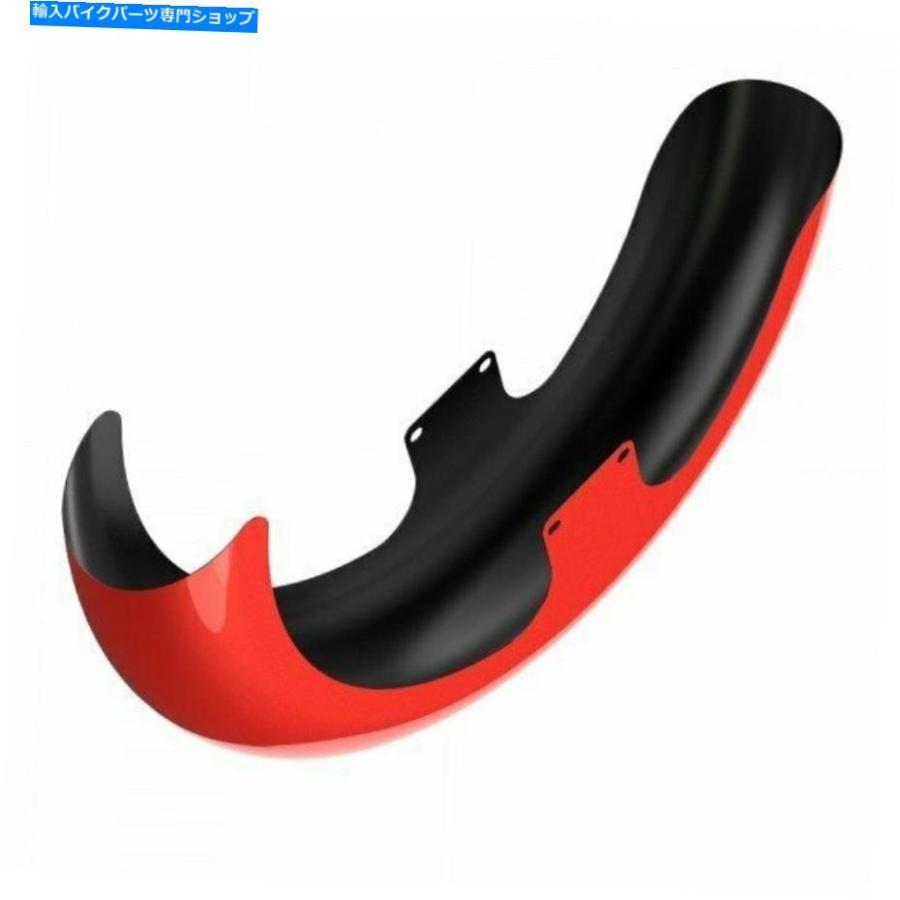 Front Fender Advanblack Candy Orange 21 \"86-20ハーリーのラッパーハガフロントフェンダー Advanblack Candy Orange 21\" Reveal Wrapper Hugger Froの画像