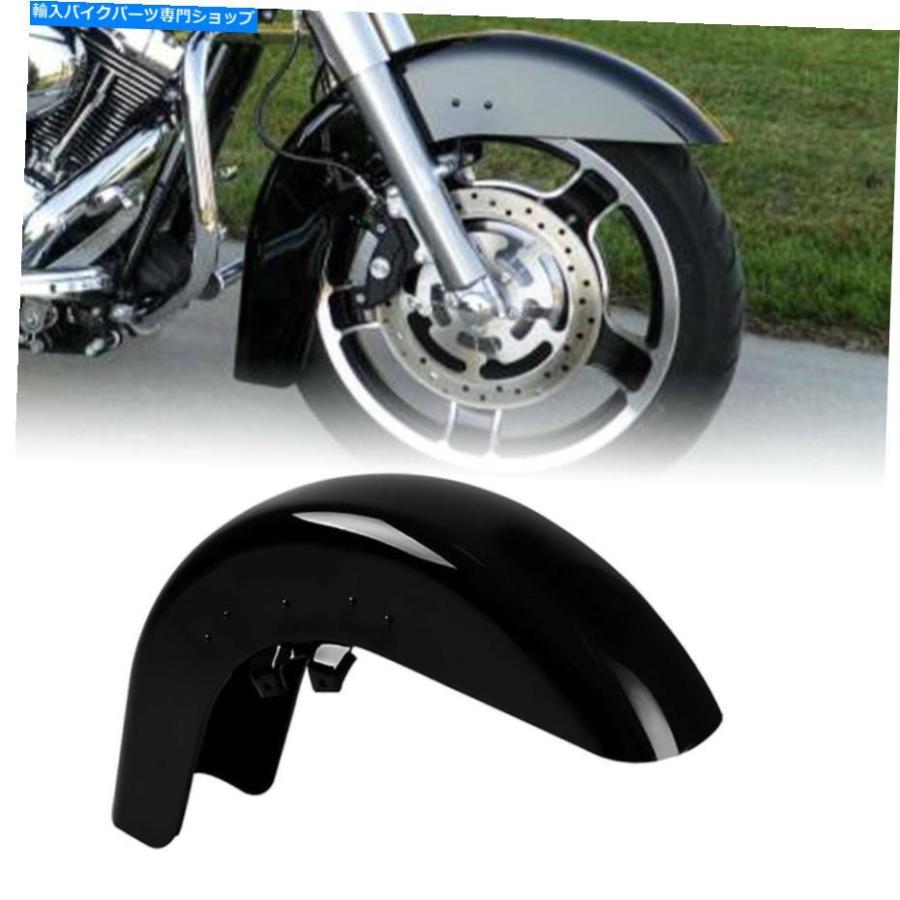 Front Fender TCMT描写ブラックフロントフェンダーフィットハーレーツーリングロードグライドキング1989-2013 TCMT Painted Black Front Fender Fit F