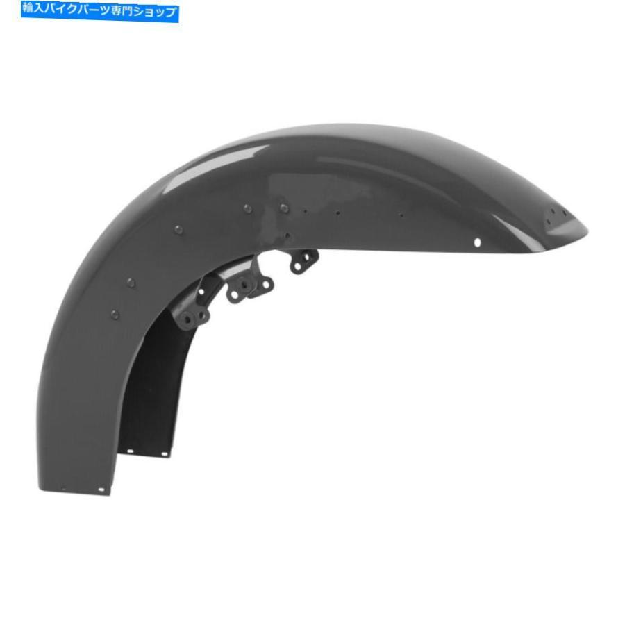 Front Fender ハーレーCVOロードグライド2018ガンシップグレーウルトラ押さえる14-21の利益のフロントフェンダーフィット Front Fender Fit For Harley CV 外装パーツ-バイク-フロントフェンダー