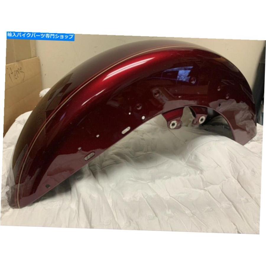 Front Fender Pinstripeが付いている本物のハーレーダビッドソンフロントフェンダーのベロシティレッドサンググロー Genuine Harley Davidson Front F
