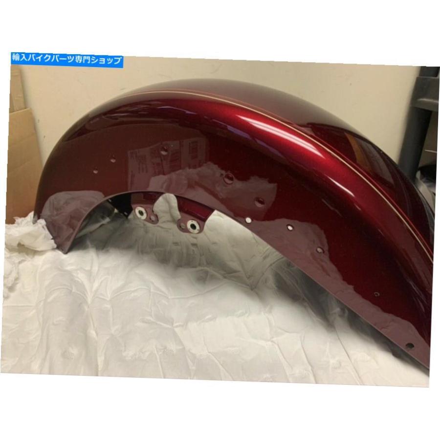 Front Fender Pinstripeが付いている本物のハーレーダビッドソンフロントフェンダーのベロシティレッドサンググロー Genuine Harley Davidson Front F_2