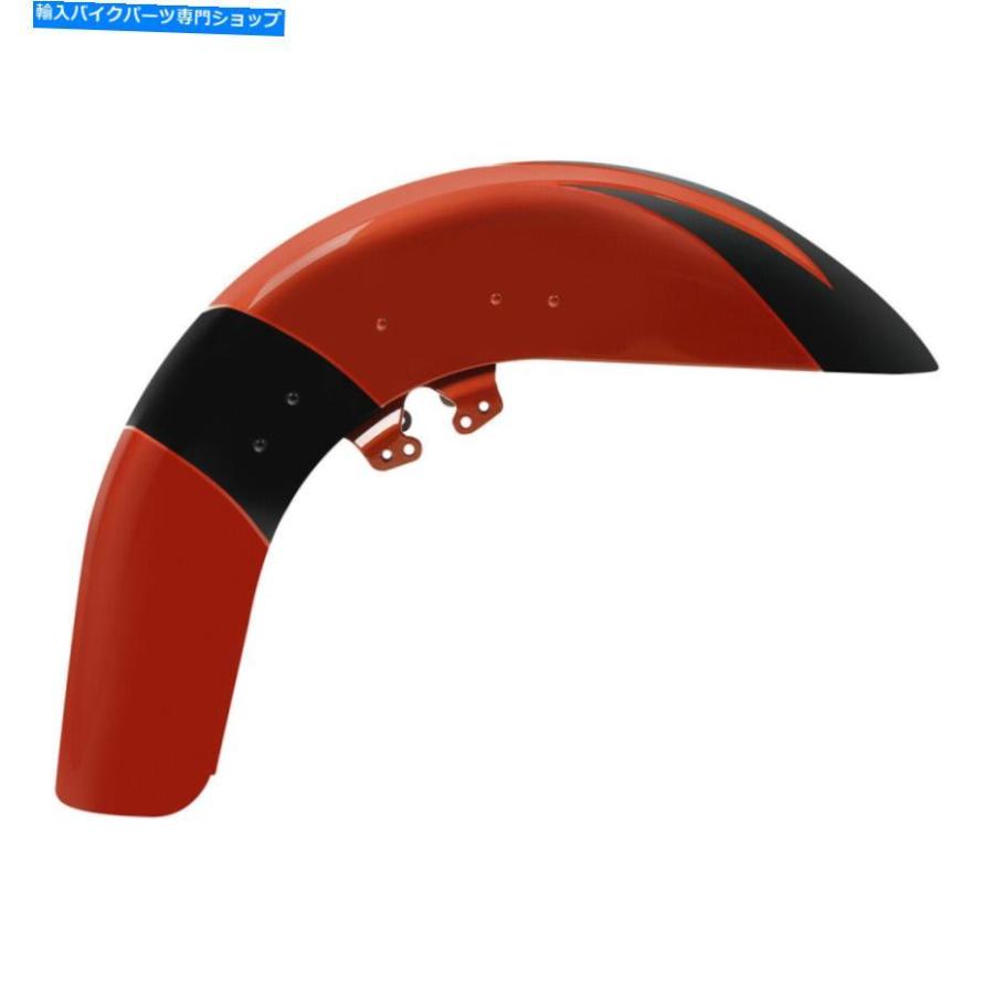 Front Fender CVOストリートグライド17サンバーストオレンジスターファイアブラックツーリング Front Fender Fit For CVO Street Glide 17 Sunburst O 外装パーツ-バイク