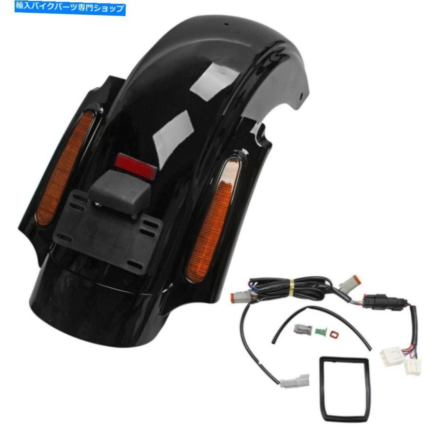 Rear Fender CVOスタイルリアフェンダーLEDライトシステムのハーレーツーリングストリートグライドEFI Flhti CVO Style Rear Fender LED Light System