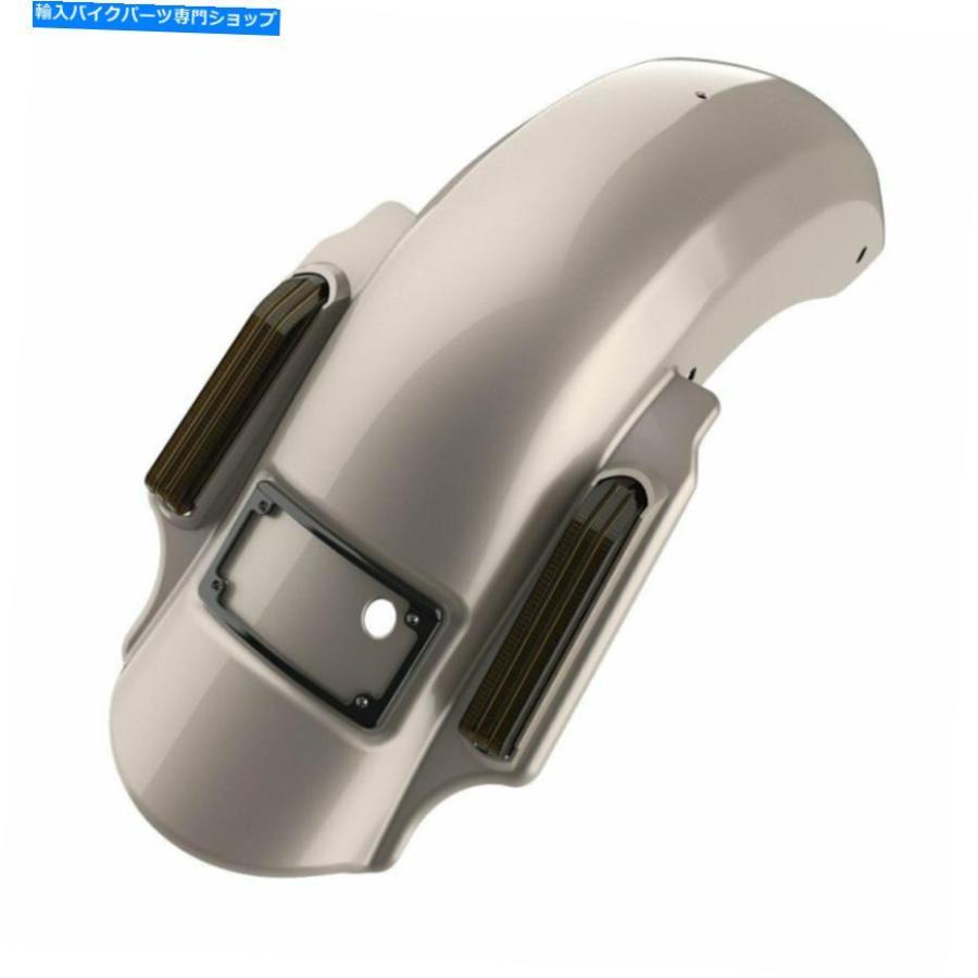Rear Fender AdvanBlack Silver Fortune Dominatorストレッチリアフェンダーは2014+ハーレーフィット Advanblack Silver Fortune Dominator Stretched