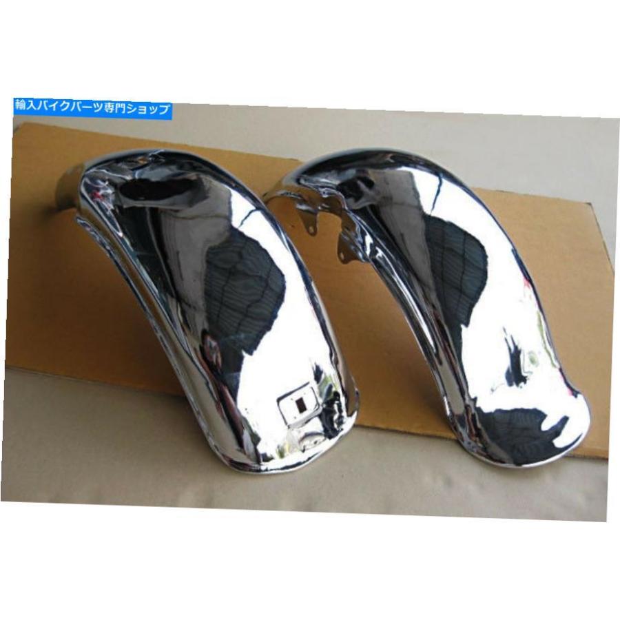 Rear Fender Yamaha Chappy LB80 LB50向こう正面＆後ろ側どろ除け「Cr」「手作り」＃BI2517＃ YAMAHA CHAPPY LB80 LB50 FRONT \u0026 REAR FENDER “CHRO