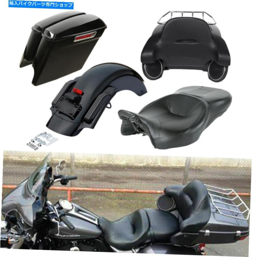 Rear Fender トランクサドルバッグリアフェンダーシートフィットハーレーツアーパックストリートグライド14-21 20 Trunk Saddlebags Rear Fender Seat