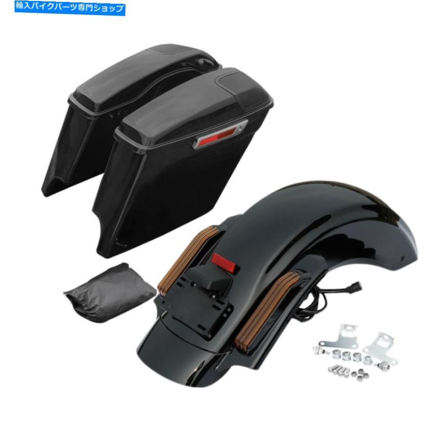 Rear Fender 5 \"Saddlebags 5x7\"" 'スピーカー蓋W /リアフェンダーフィットハーレーロードグライド14-21 5\"" Saddlebags 5x7'' Speaker Lid w/ Rear Fen"