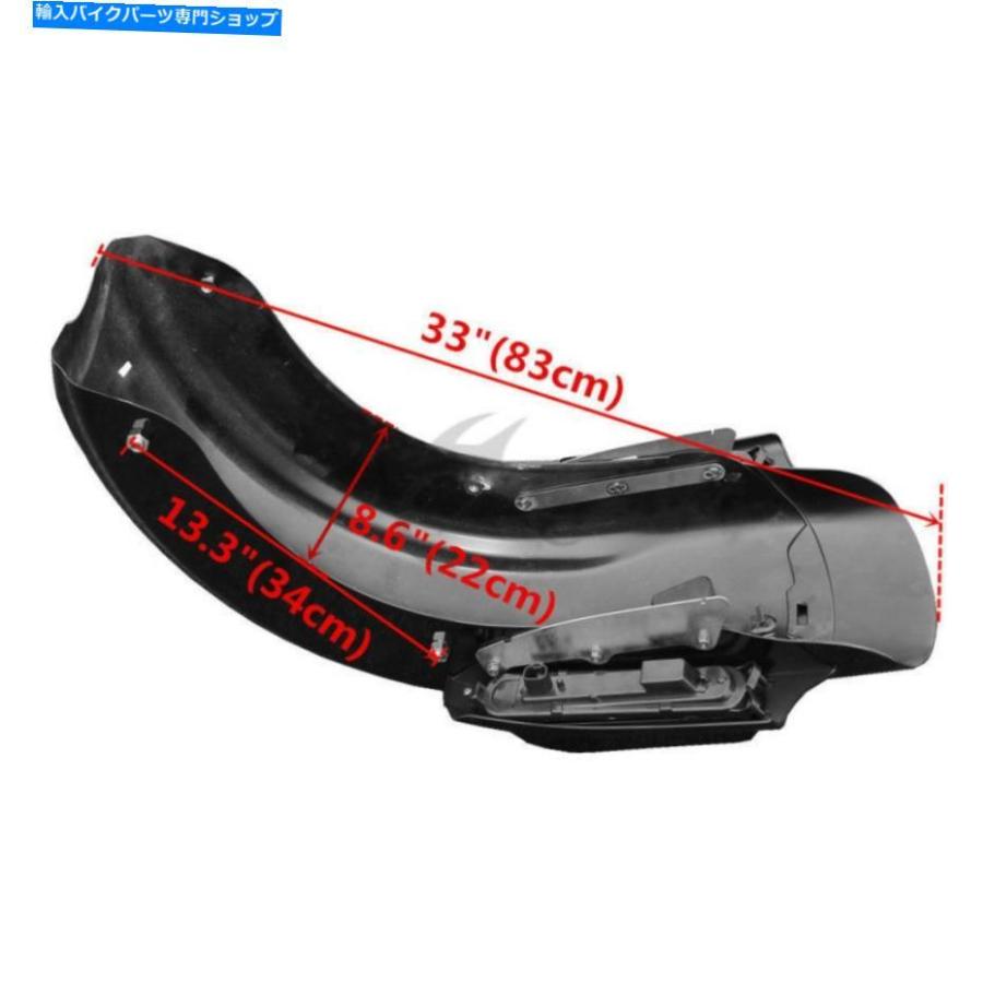 Rear Fender 5 \"ストレッチサドルバッグ+リアフェンダーフィットハーレーCVOツーリングFL 2014-2020アメリカ 5\"" Stretched Saddlebags+ Rear Fender F"_1