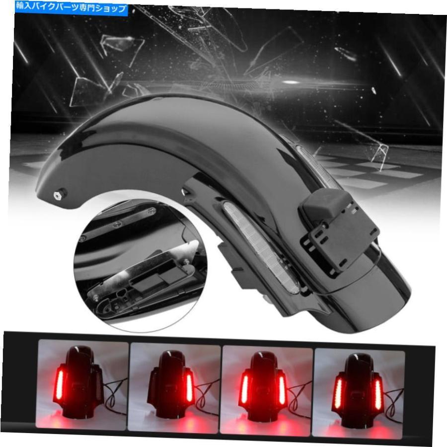 Rear Fender CVO表現スタイルLEDリアフェンダーシステムフィットハーレーツーリングFLHT FLHT FLHX 2009-2013 CVO Style LED Rear Fender System Fit For フロントフェンダー-バイク-外装パーツ